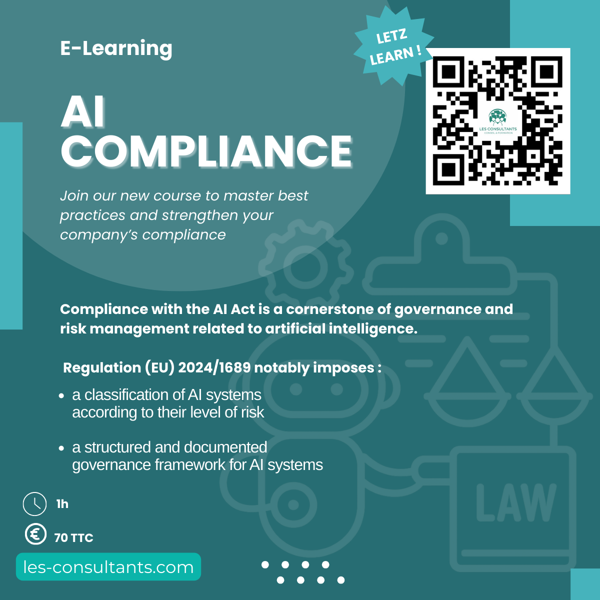 New E-learning ! EU AI Act Compliance & Governance – Training by Barbora Kubikova