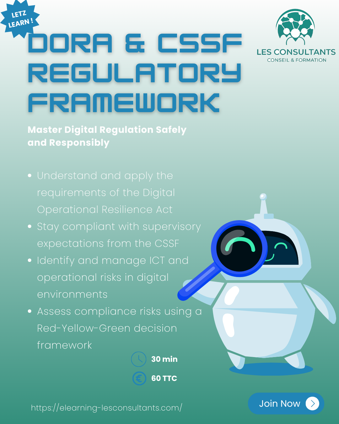 ! New Training Available ! DORA & CSSF Regulatory Framework