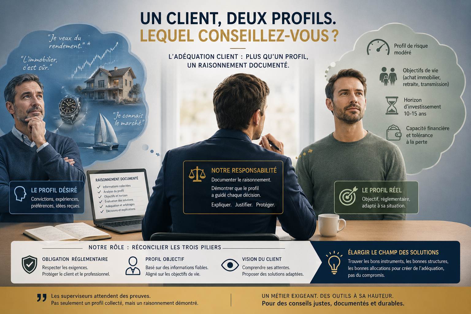 Client suitability under MiFID II: when declared profiles and actual financial reality diverge.