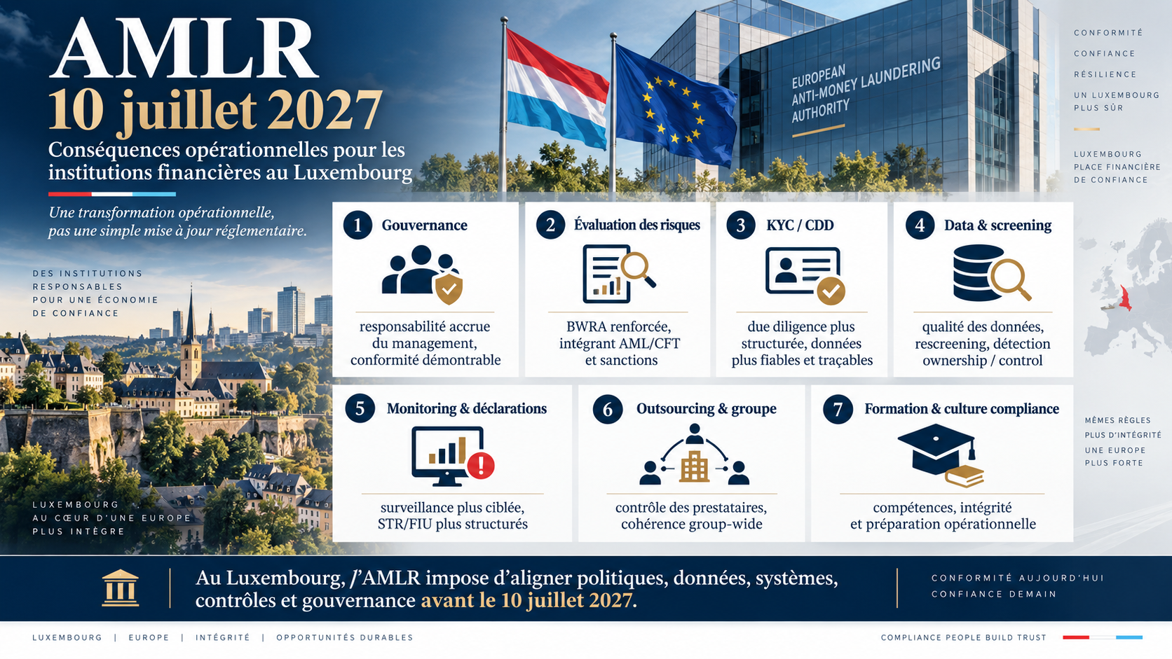 AMLR au 10 juillet 2027 : les conséquences opérationnelles pour les institutions financières au Luxembourg