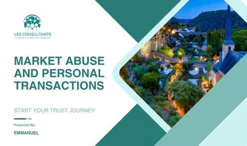 Market Abuse and Personal Regulation online training
